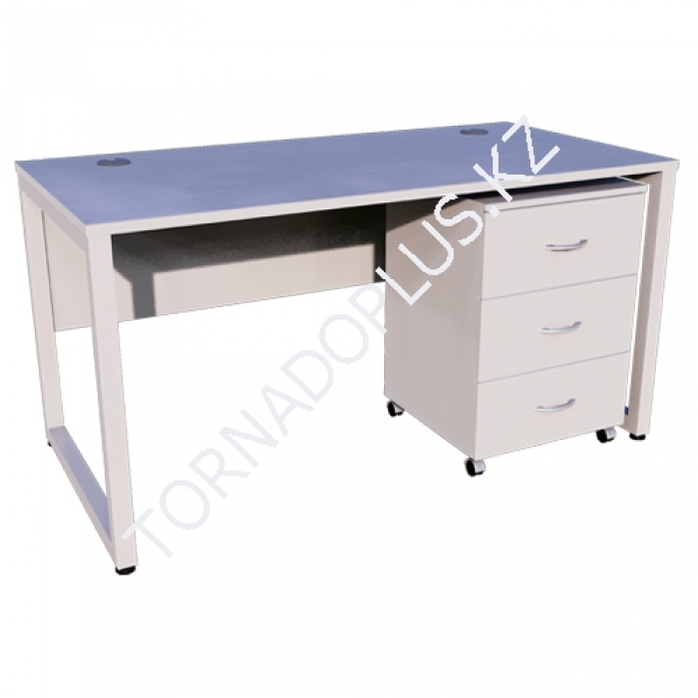 ШS 0308. Стол преподавателя с приставкой для компьютера и мобильной тумбой 1600х650х760