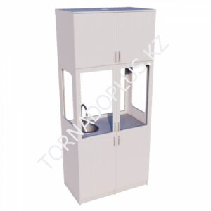 ШН 1195. Шкаф вытяжной с мойкой (со стеклянной задней стенкой)1040*600*2400