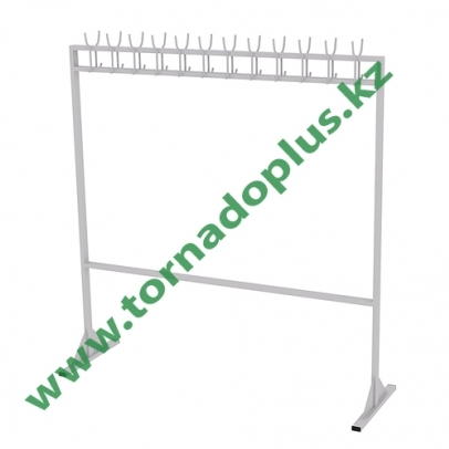 ШР 3071. Вешалка напольная металлическая на 24 крючка. 1600*500*1400