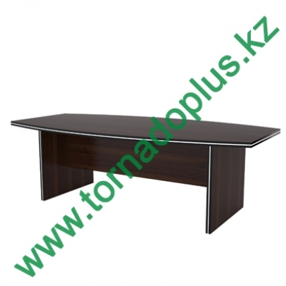 PS 0028. Стол для совещаний с закругленной фасадной частью столешницы 2400*1200*750
