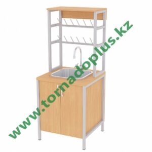 ШT 2061. Тумба с мойкой и надставкой лабораторная (пластиковое покрытие столешницы) 600х600х750/1500