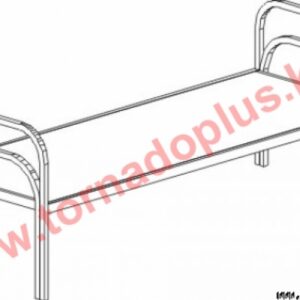 JK 4028. Кровать металлическая 2050х800х700
