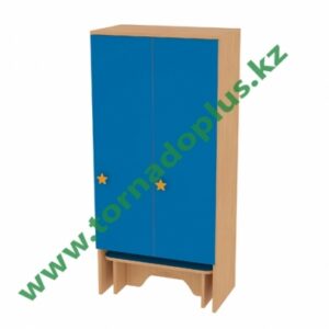 ГH 1140. Шкаф для одежды 2х секционный, со скамьей 602*350*1300