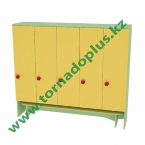 ГH 1146. Шкаф для одежды 5ти секционный, со скамьей 1502*350*1300