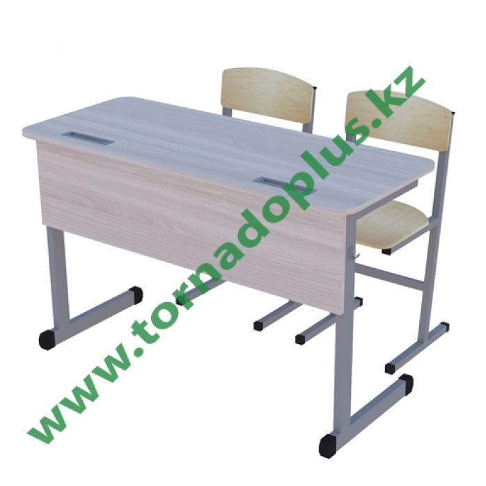 Комплект: Парта и два стула ученика (труба 50*25)