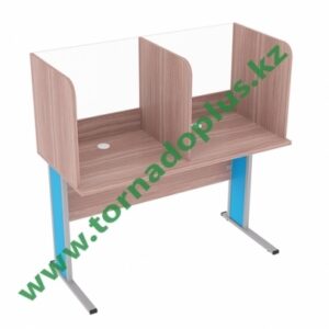 ШS 0259. Стол лингафонный двухместный 1200*600*750/1300 (Столешница 22 мм.)