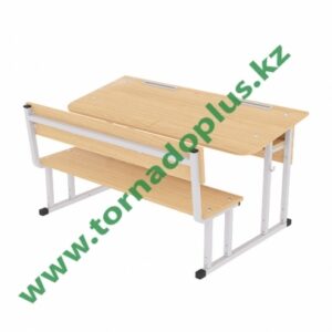 ШS 0246. Парта ученика на регулируемом каркасе с наклонной столешницей 1200х850х640/580/520